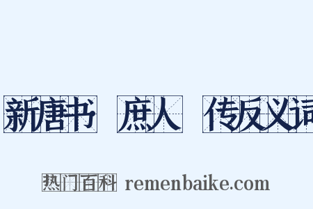 新唐书·庶人祐传反义词是什么意思的图片